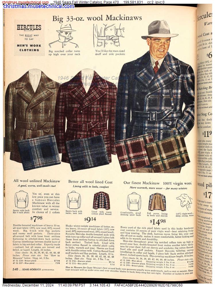 1946 Sears Fall Winter Catalog, Page 470