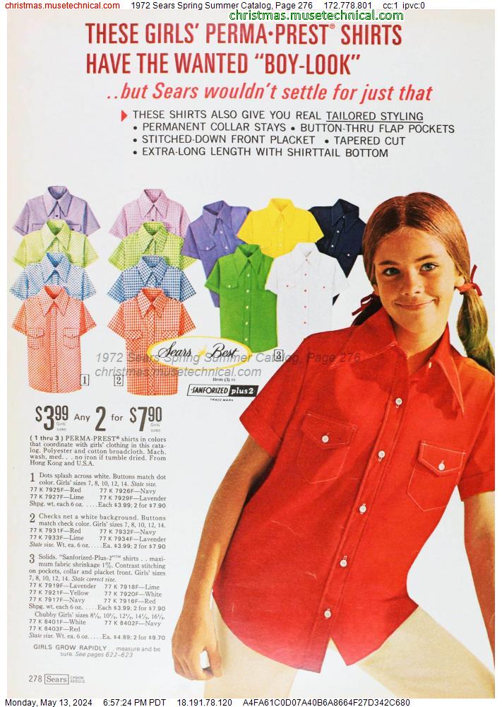 1972 Sears Spring Summer Catalog, Page 276