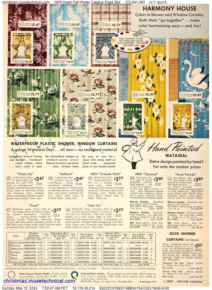 1950 Sears Fall Winter Catalog, Page 564