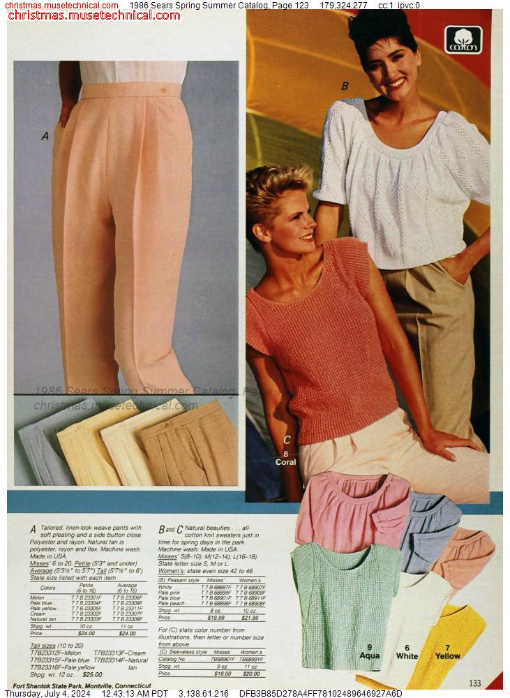 1986 Sears Spring Summer Catalog, Page 123
