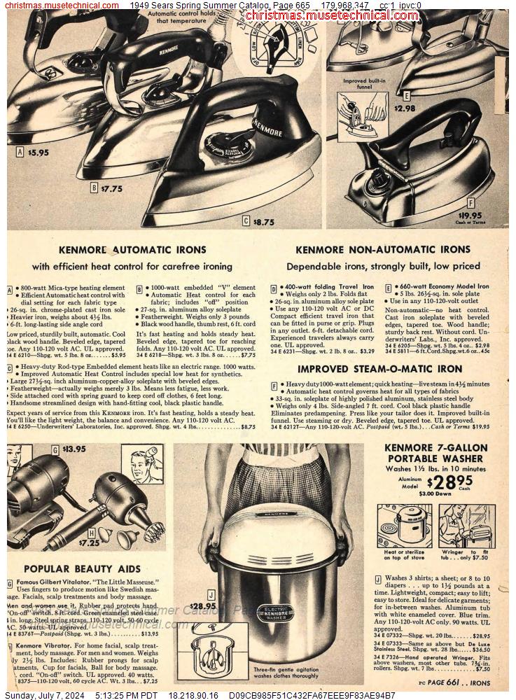 1949 Sears Spring Summer Catalog, Page 665