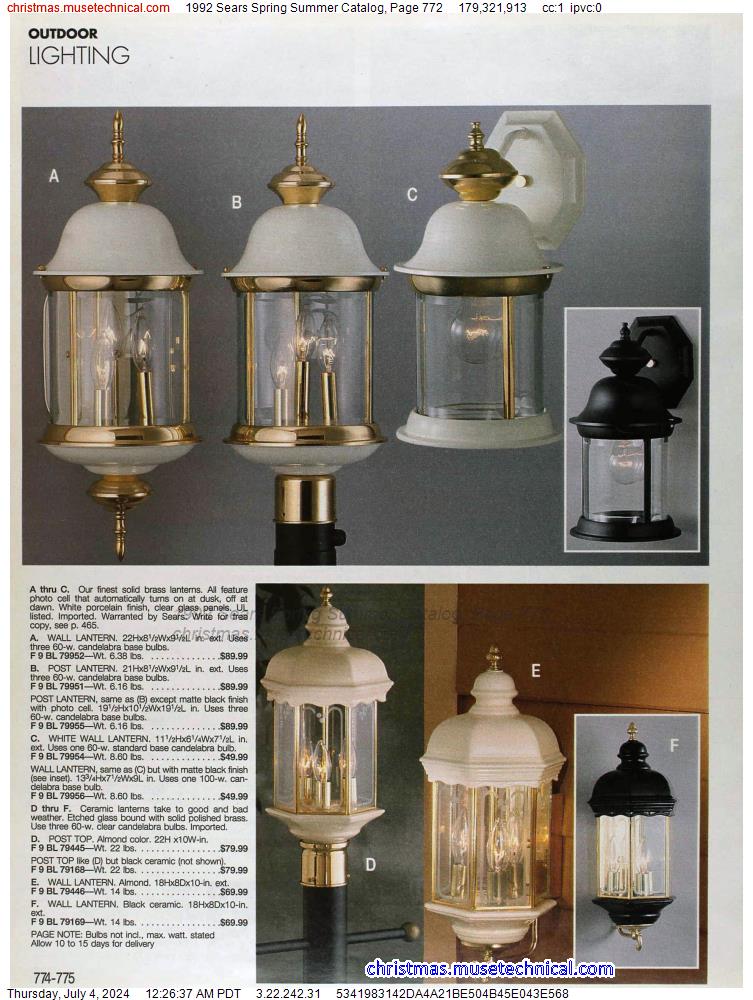 1992 Sears Spring Summer Catalog, Page 772