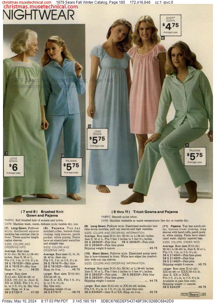 1979 Sears Fall Winter Catalog, Page 185