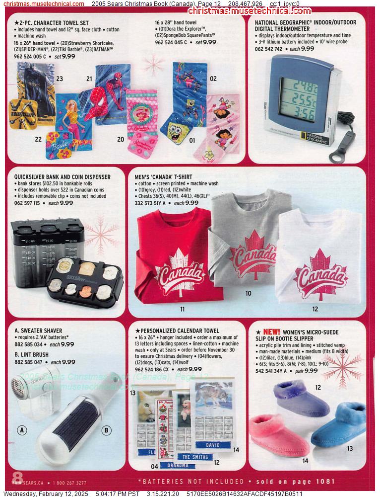 2005 Sears Christmas Book (Canada), Page 12