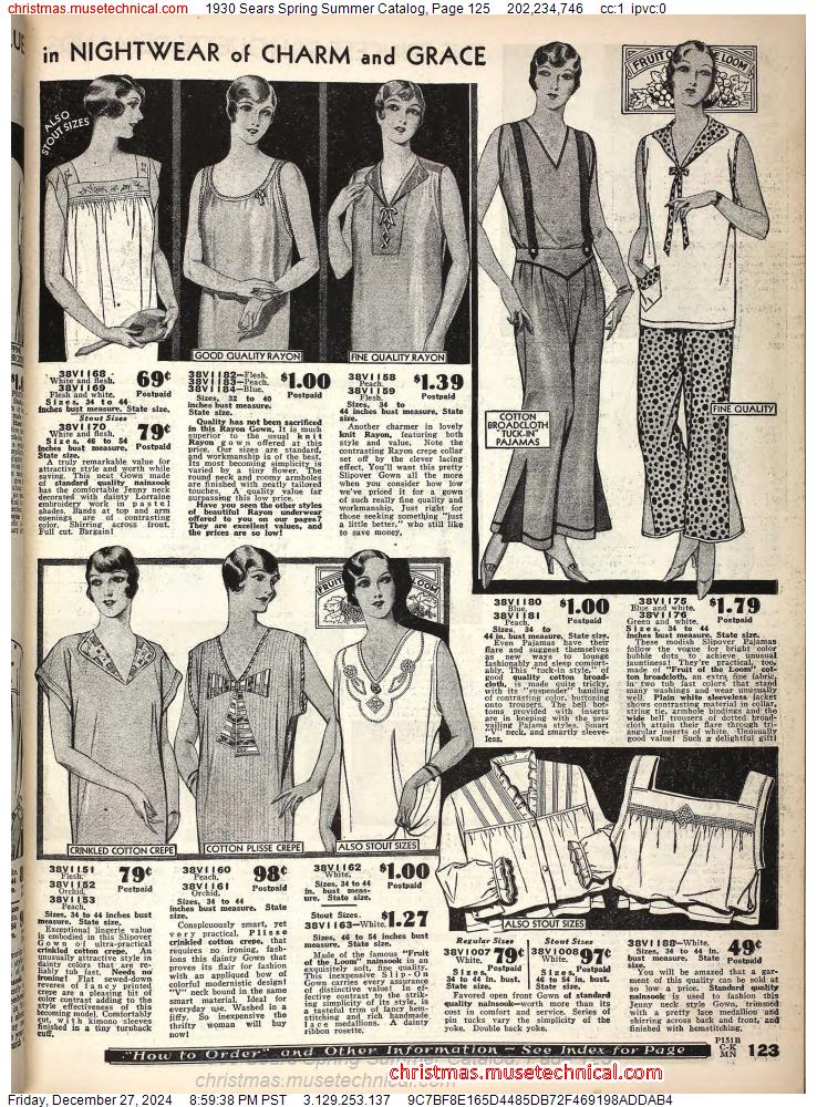 1930 Sears Spring Summer Catalog, Page 125