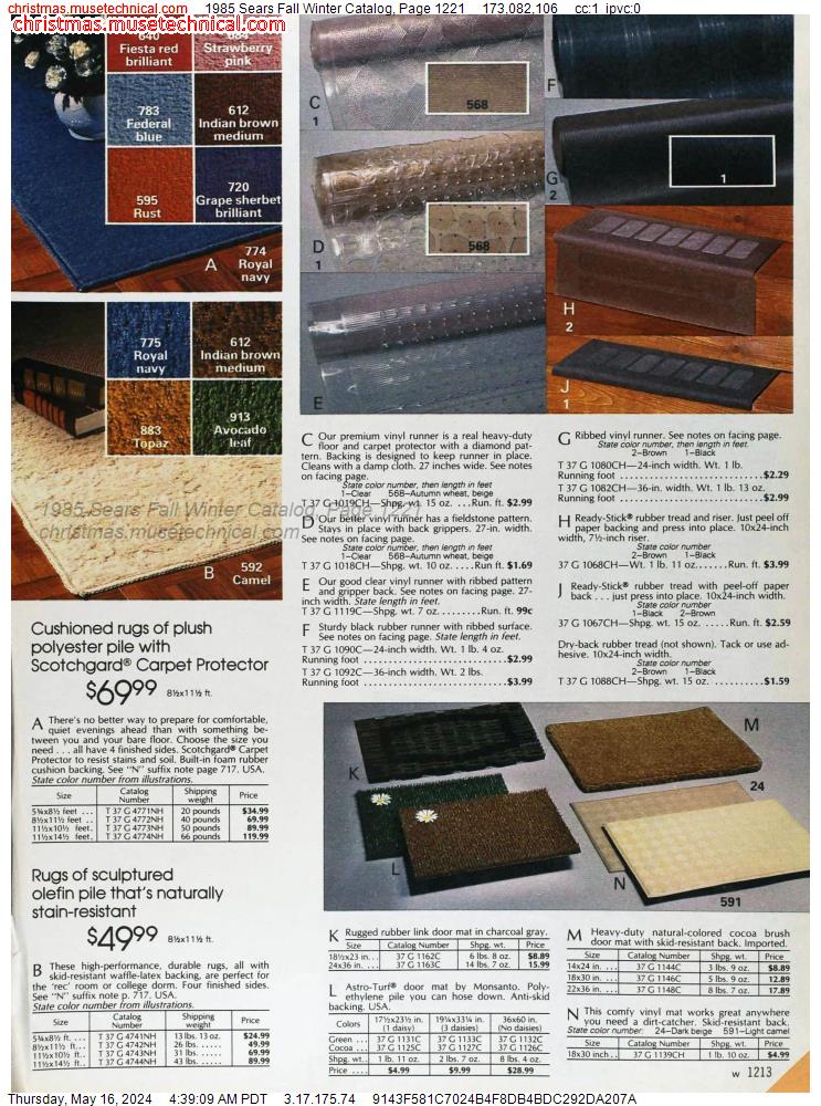 1985 Sears Fall Winter Catalog, Page 1221