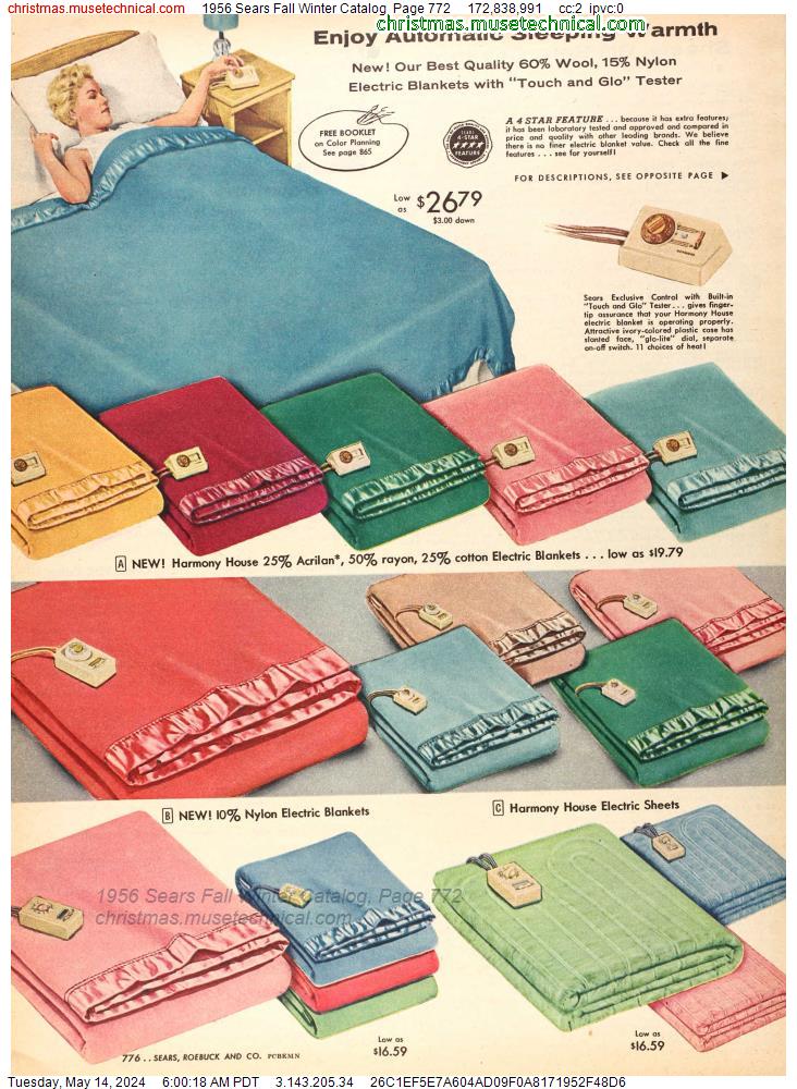 1956 Sears Fall Winter Catalog, Page 772