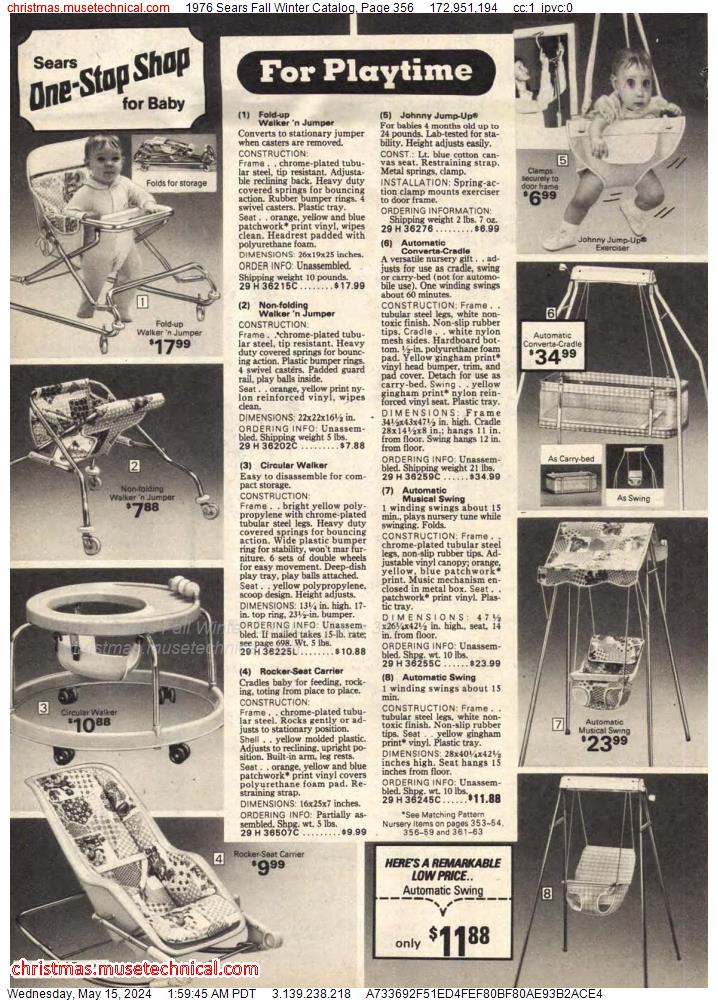 1976 Sears Fall Winter Catalog, Page 356