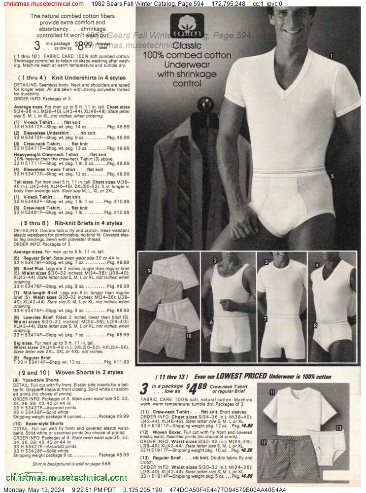 1982 Sears Fall Winter Catalog, Page 594