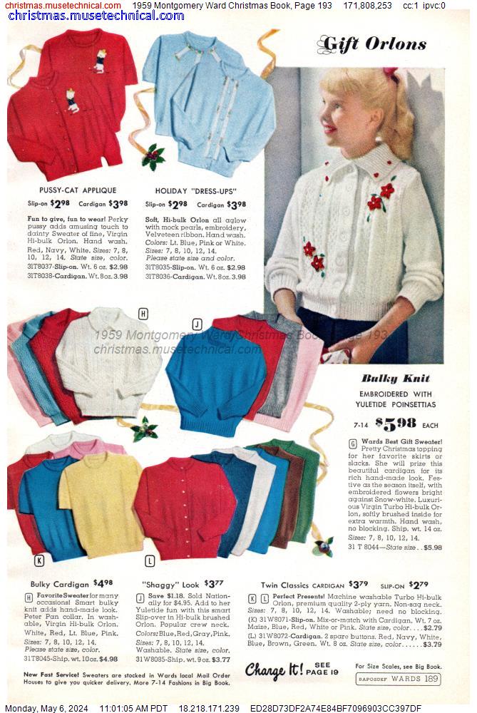 1959 Montgomery Ward Christmas Book, Page 193