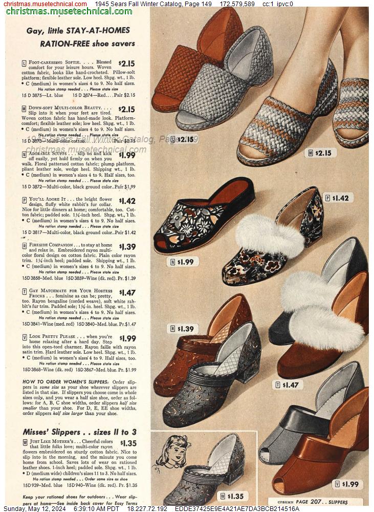 1945 Sears Fall Winter Catalog, Page 149