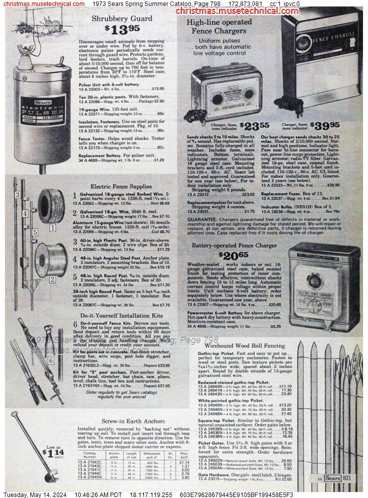 1973 Sears Spring Summer Catalog, Page 798