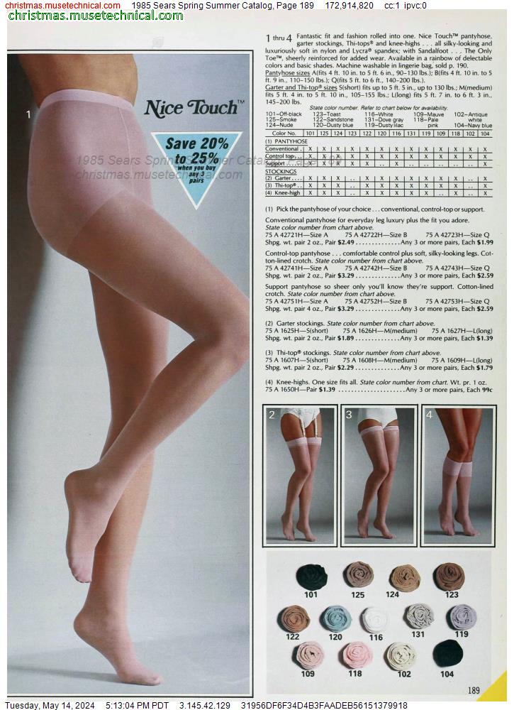 1985 Sears Spring Summer Catalog, Page 189