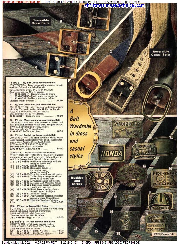 1977 Sears Fall Winter Catalog, Page 647