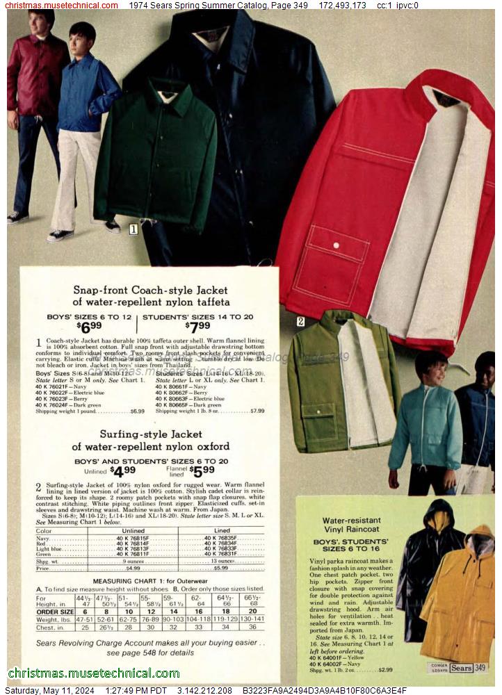 1974 Sears Spring Summer Catalog, Page 349