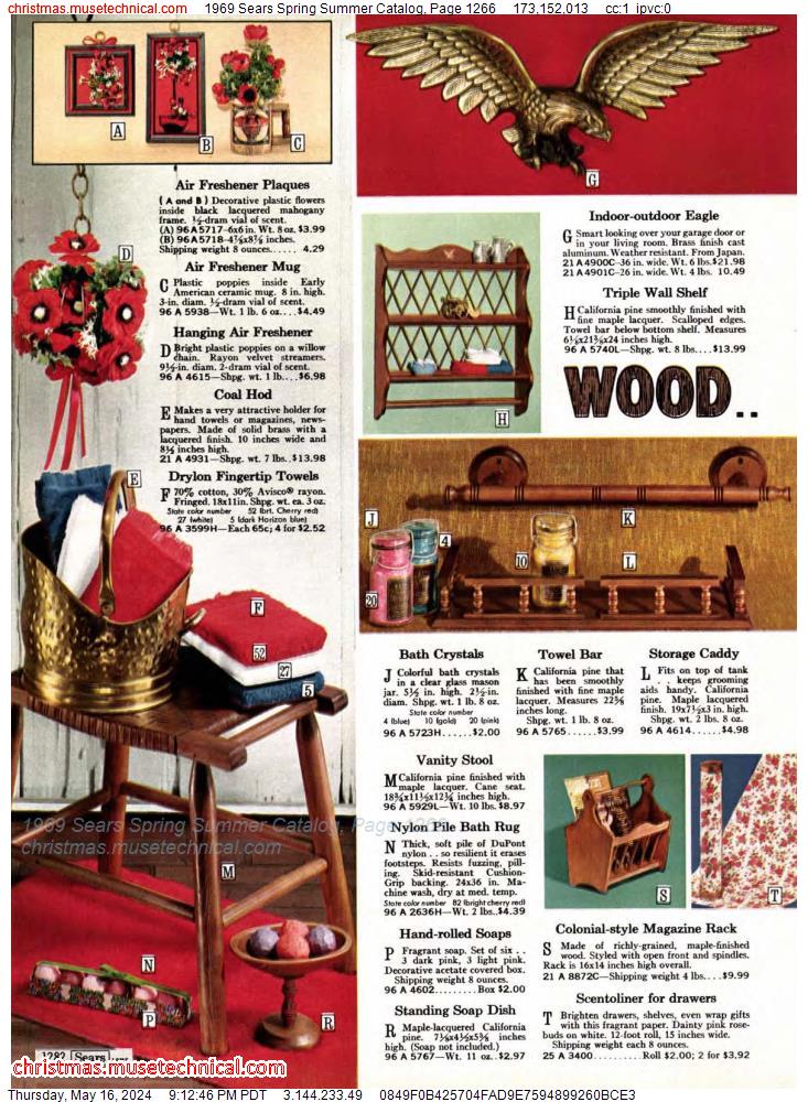 1969 Sears Spring Summer Catalog, Page 1266
