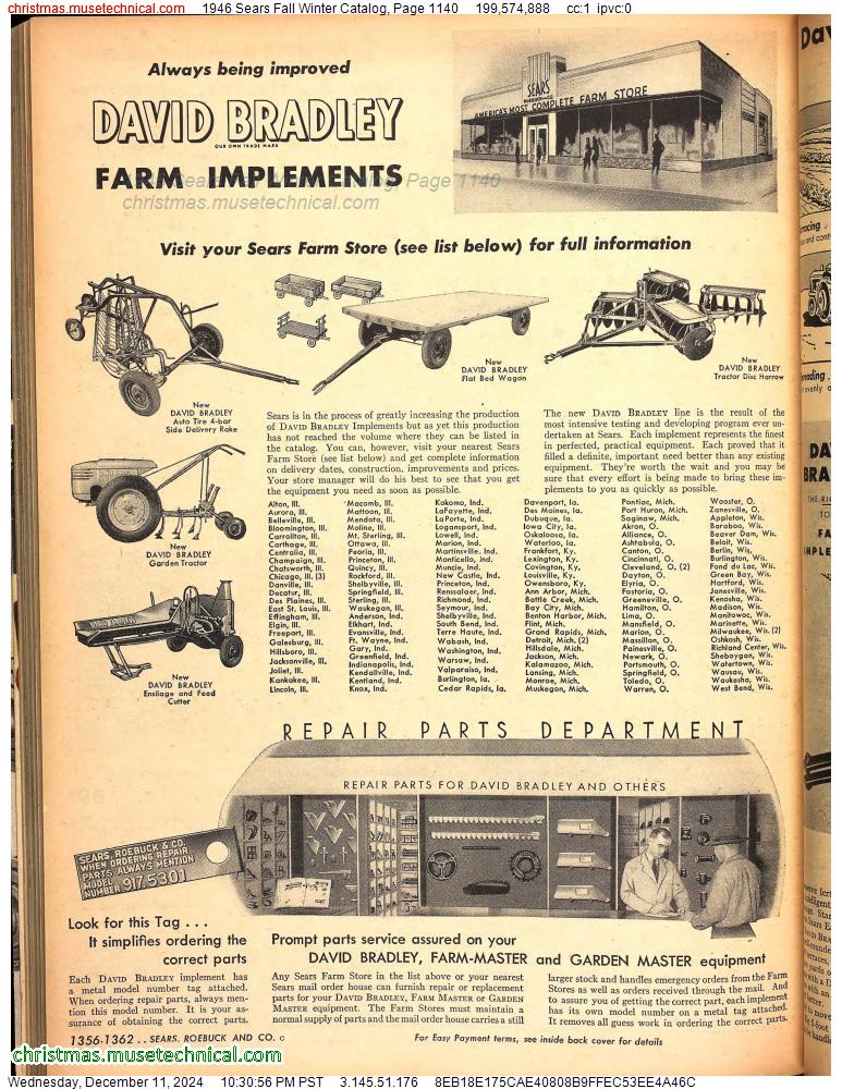 1946 Sears Fall Winter Catalog, Page 1140