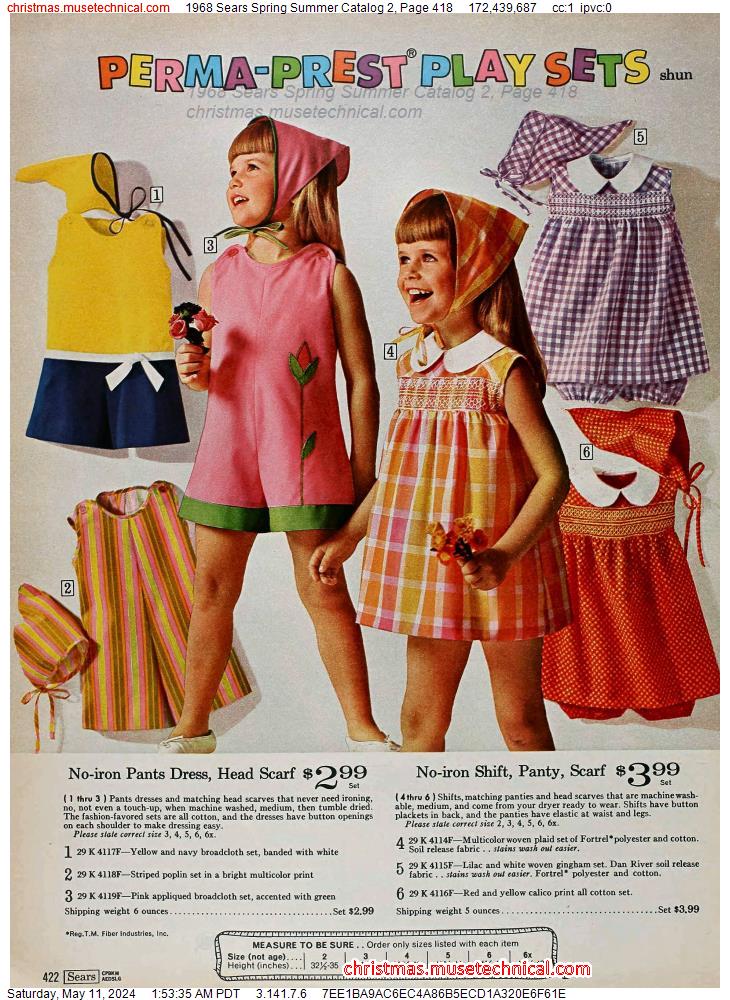 1968 Sears Spring Summer Catalog 2, Page 418