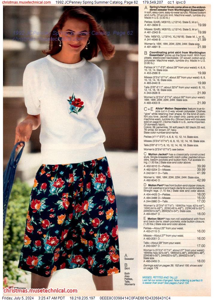 1992 JCPenney Spring Summer Catalog, Page 62