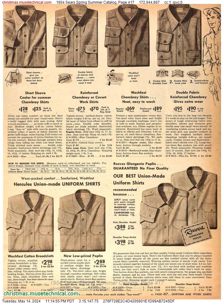 1954 Sears Spring Summer Catalog, Page 417