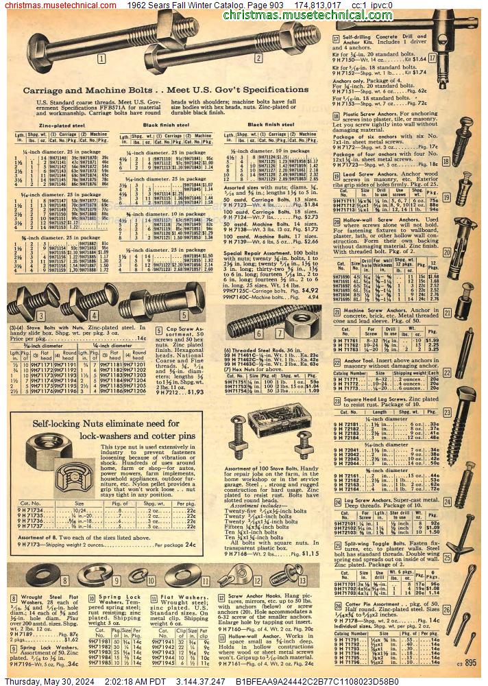 1962 Sears Fall Winter Catalog, Page 903