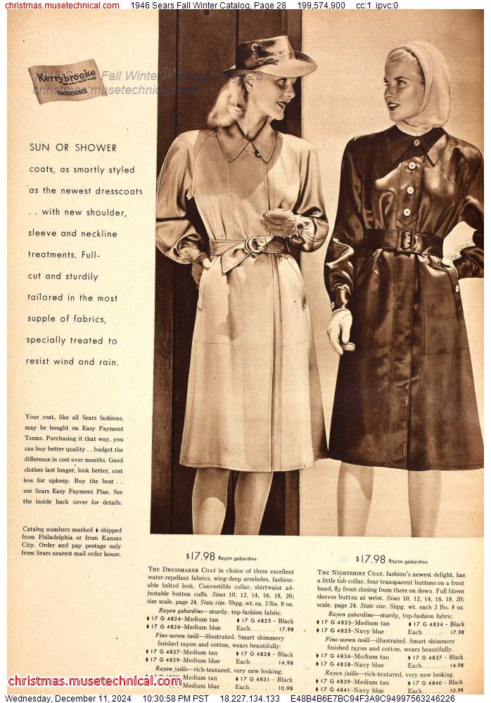 1946 Sears Fall Winter Catalog, Page 28