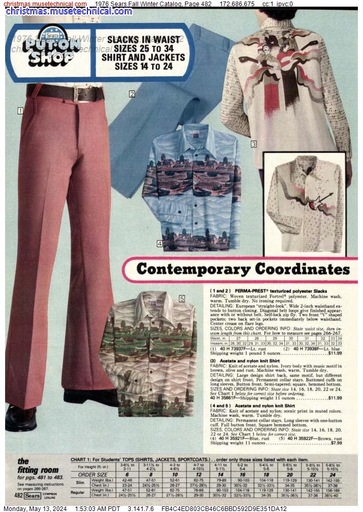 1976 Sears Fall Winter Catalog, Page 482