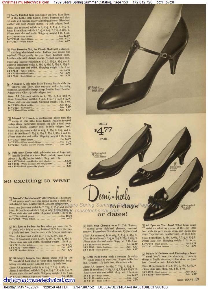 1959 Sears Spring Summer Catalog, Page 153