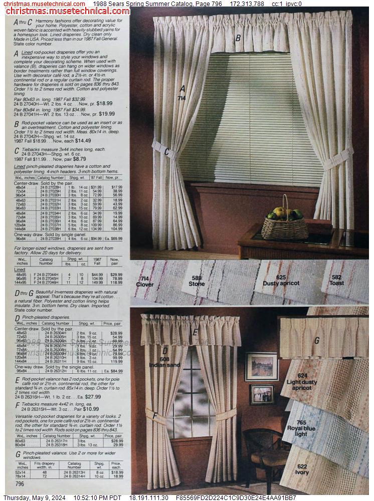 1988 Sears Spring Summer Catalog, Page 796