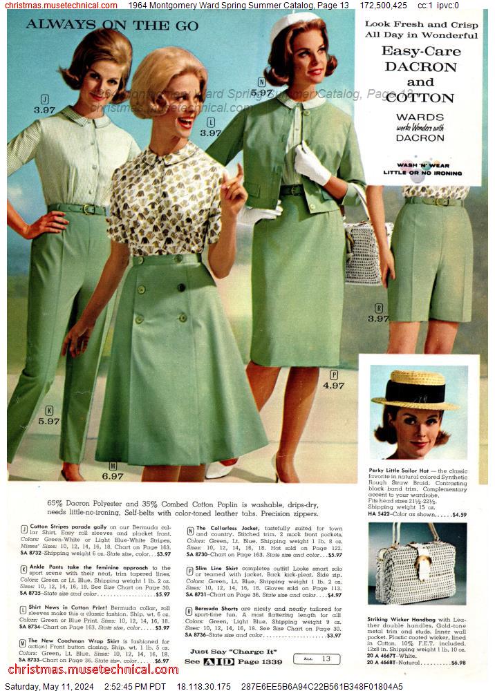 1964 Montgomery Ward Spring Summer Catalog, Page 13