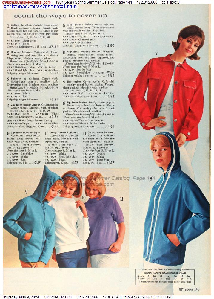 1964 Sears Spring Summer Catalog, Page 141