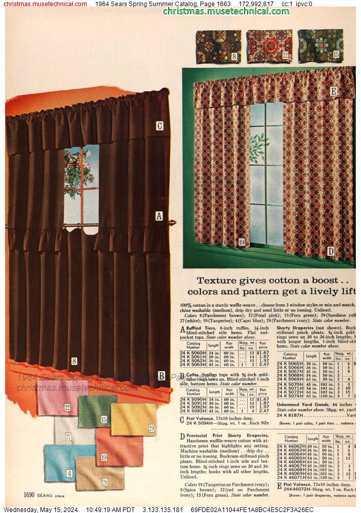 1964 Sears Spring Summer Catalog, Page 1663