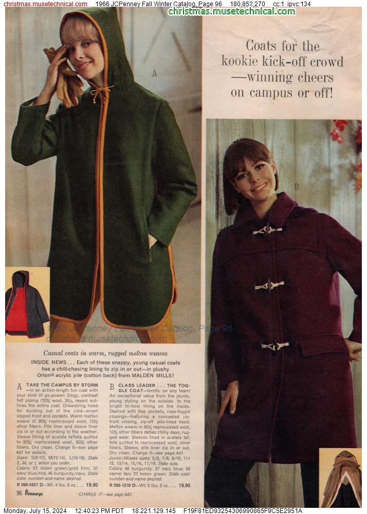 1966 JCPenney Fall Winter Catalog, Page 96