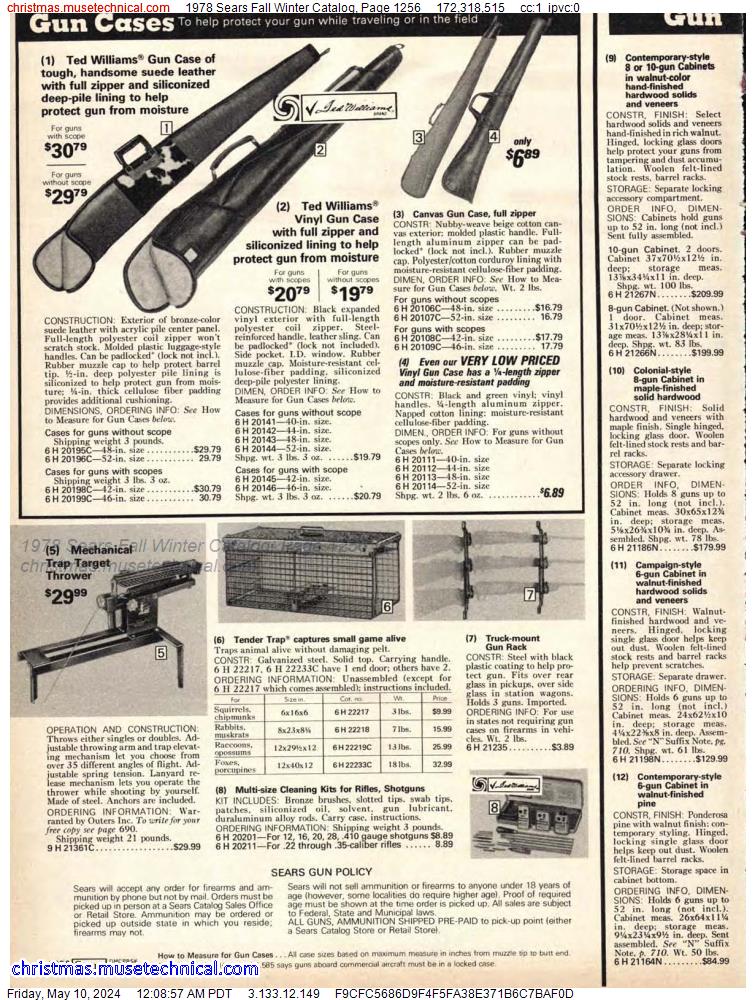 1978 Sears Fall Winter Catalog, Page 1256