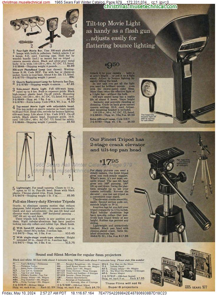 1965 Sears Fall Winter Catalog, Page 979