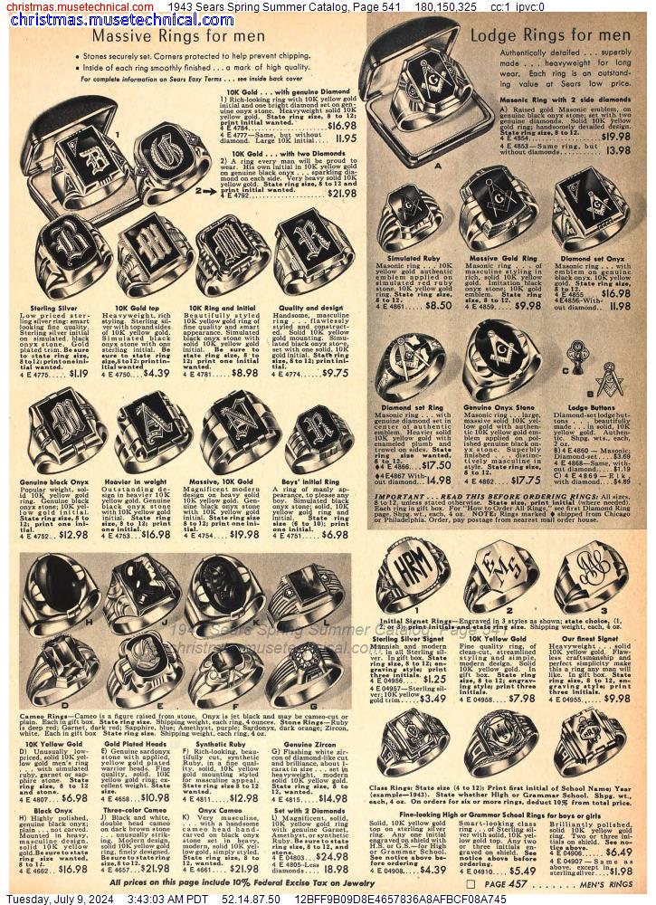 1943 Sears Spring Summer Catalog, Page 541