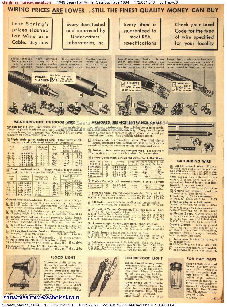 1949 Sears Fall Winter Catalog, Page 1084