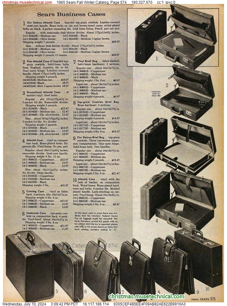 1965 Sears Fall Winter Catalog, Page 574