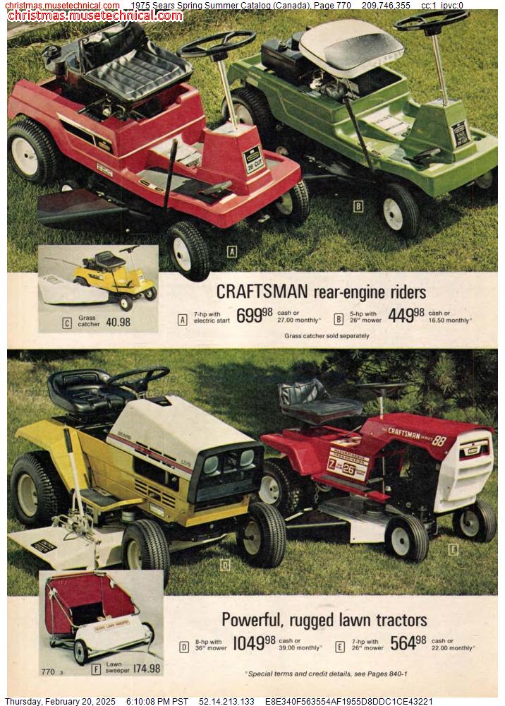 1975 Sears Spring Summer Catalog (Canada), Page 770