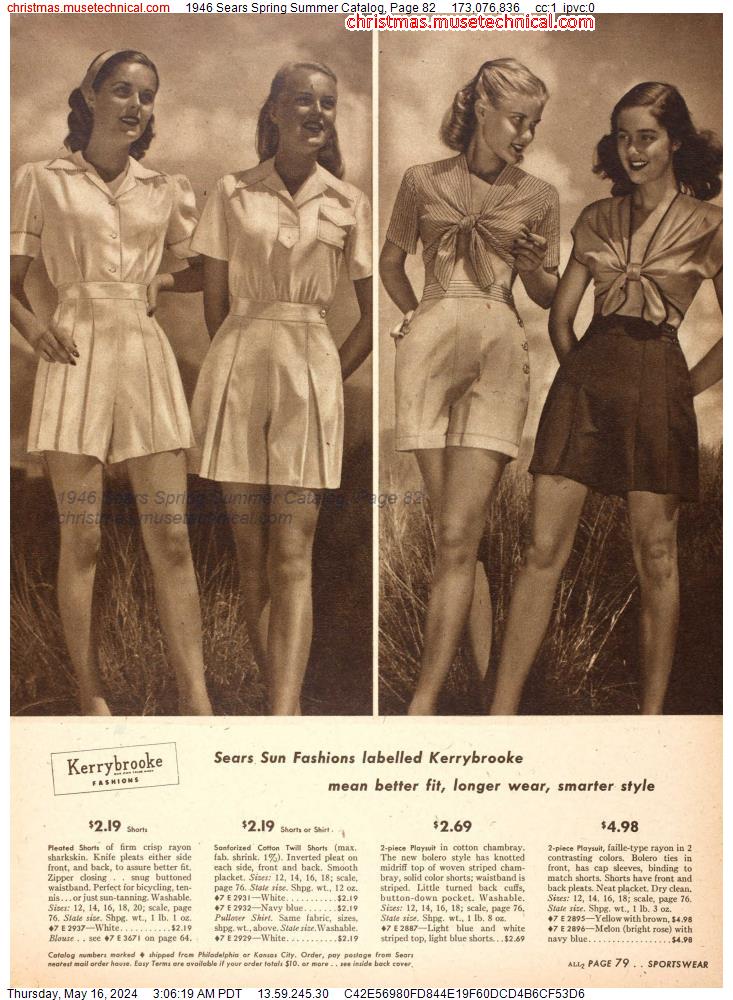1946 Sears Spring Summer Catalog, Page 82