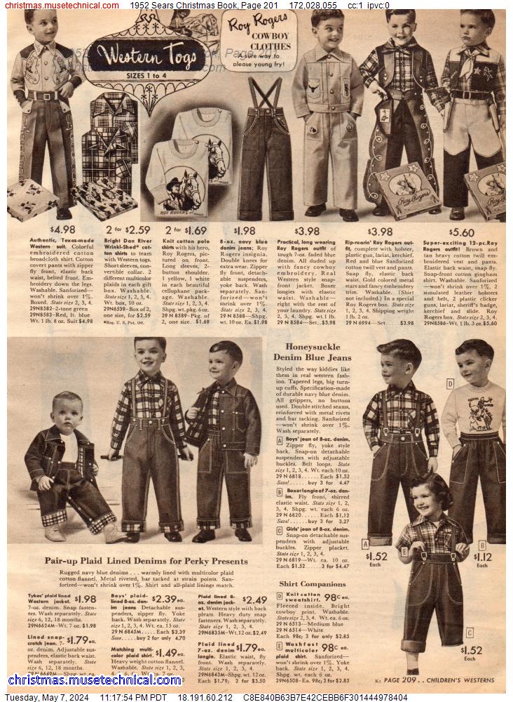 1952 Sears Christmas Book, Page 201