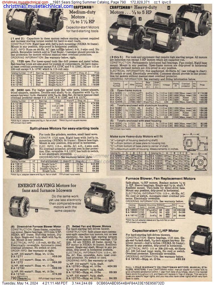 1981 Sears Spring Summer Catalog, Page 790