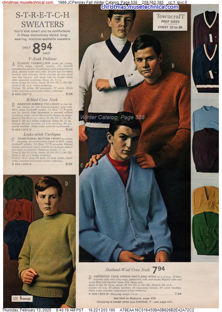 1966 JCPenney Fall Winter Catalog, Page 538