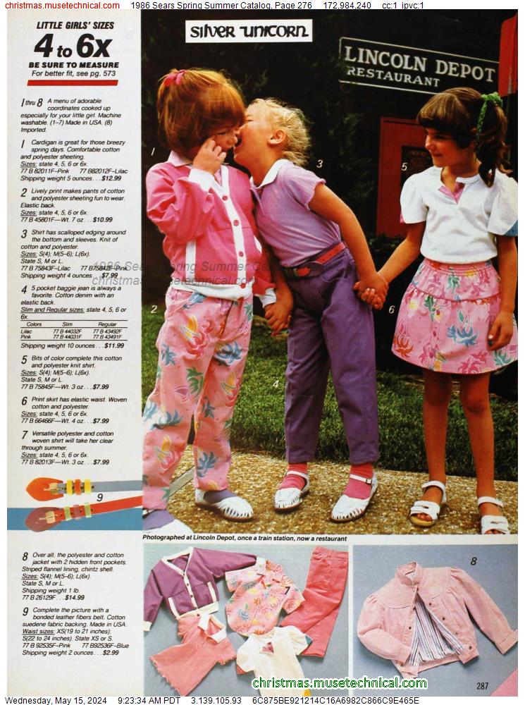 1986 Sears Spring Summer Catalog, Page 276