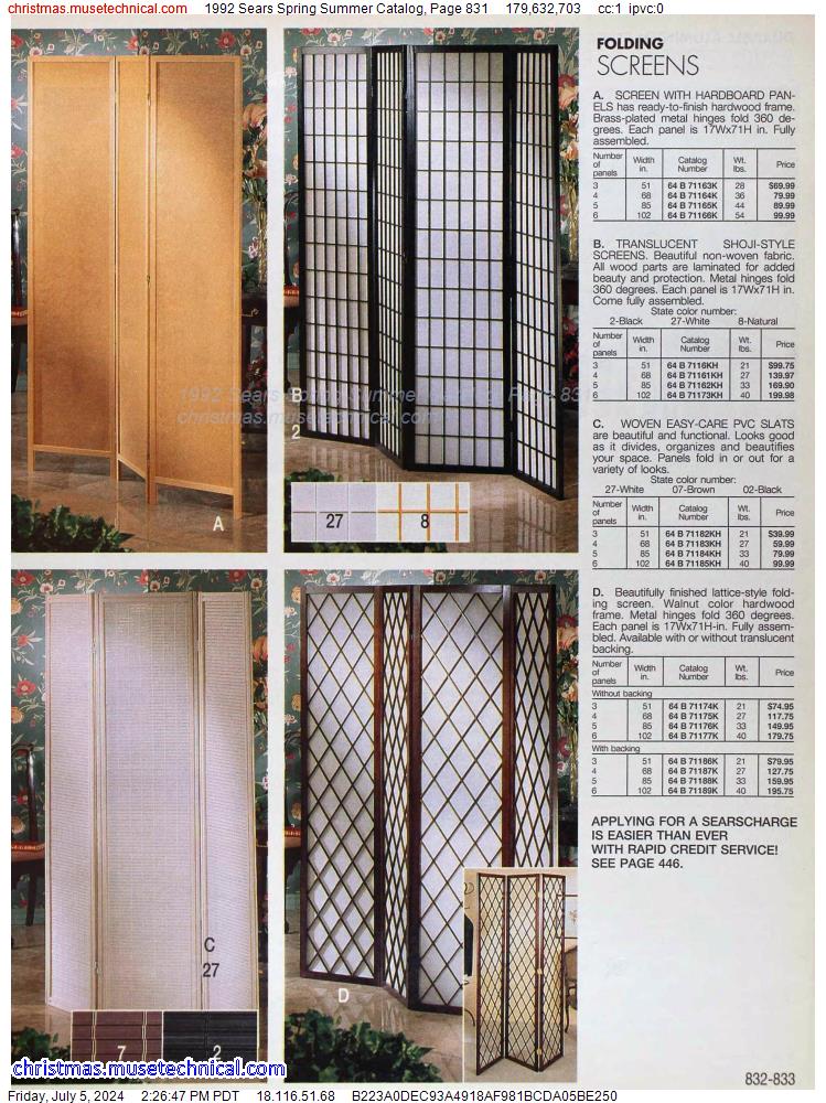 1992 Sears Spring Summer Catalog, Page 831