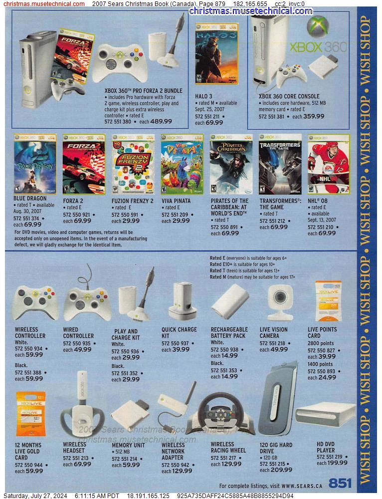 2007 Sears Christmas Book (Canada), Page 879