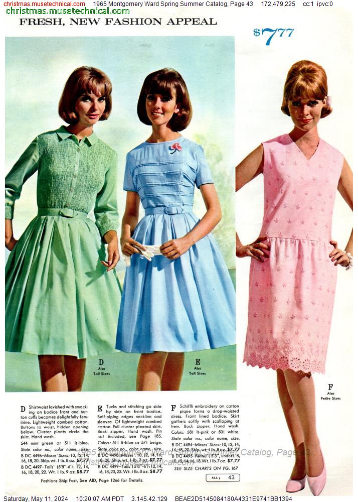 1965 Montgomery Ward Spring Summer Catalog, Page 43