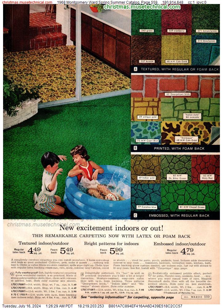 1968 Montgomery Ward Spring Summer Catalog, Page 559
