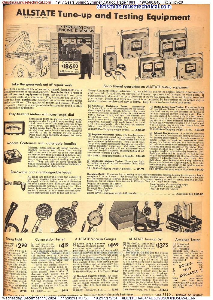 1947 Sears Spring Summer Catalog, Page 1081