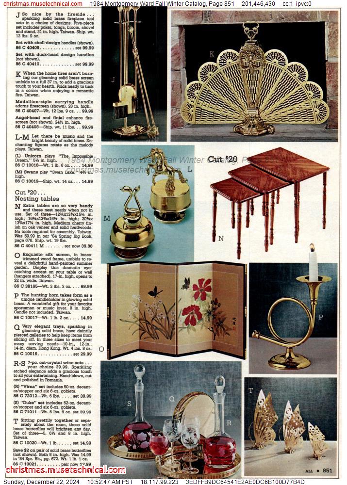 1984 Montgomery Ward Fall Winter Catalog, Page 851